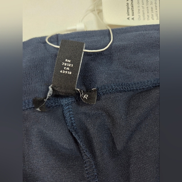 New Eileen Fisher Womens Slim Ankle Crepe Pants Size 2X Made In USA Navy Blue - Picture 7 of 13